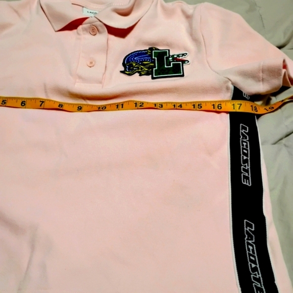 Lacoste Pink Short Sleeve Polo Shirt - Picture 7 of 8